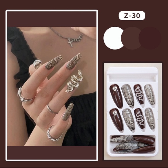 Buy 4get 1 free Beautiful Press-on Nails for women - Picture 2 of 4